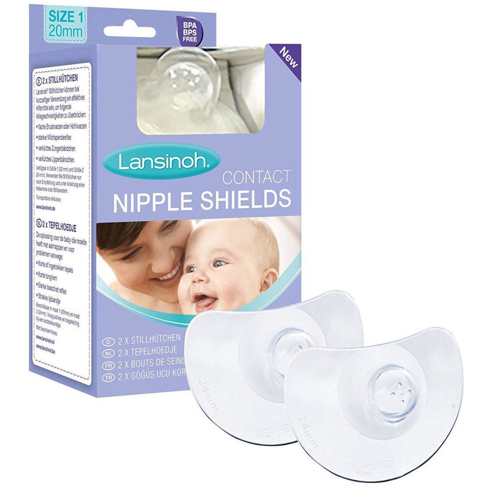 Lansinoh Contact Tepelhoedjes 24 mm | 2 stuks